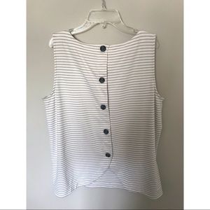 Loft Button Back Blouse Tank Top